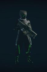 Black Mantis Suit with Green Accents