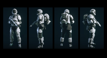 Black and White Shocktroop Spacesuit
