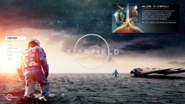 Interstellar X Starfield Main Menu