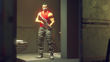 Space Rogue Red and Black Muscle Outfit