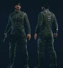 Black Utility Flightsuit