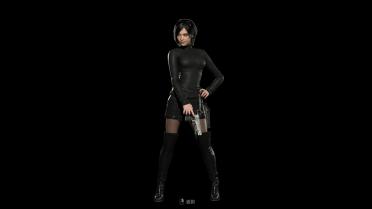 Ada Black Sweater Leather Skirt