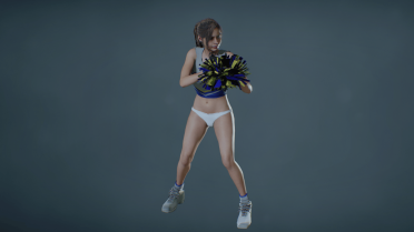 Cheerleader Claire - Hide Skirt Addon