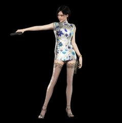 Blue Short Cheongsam for Ada