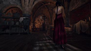 RE4 2005 Burgundy Classic Recolor Add-On - Ada Wong Red Dress Reimagined