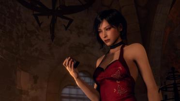 RE4 2005 Burgundy Classic Recolor Add-On - Ada Wong Red Dress Reimagined