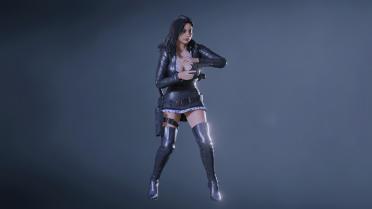 Claire in Nico Robin's Dress with Holsters