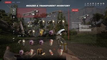 Resized and Transparent Inventory