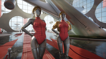 Tartan Swimsuit Twins