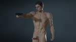 Nude erected leon 