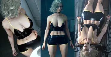 Grace Midnight Latex Outfit