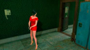 Ada Wong With Sexy Dress and Heels