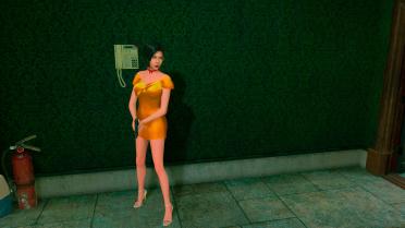 Ada Wong With Sexy Dress and Heels