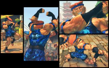 Blue Skull & Flames