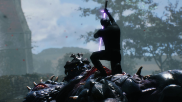 Robeless Kylo Ren's costume and V's lightsaber