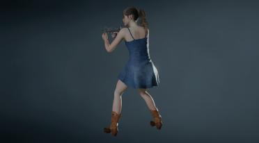 Claire's skirt with physical effects