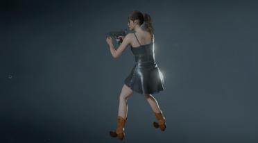 Claire's skirt with physical effects
