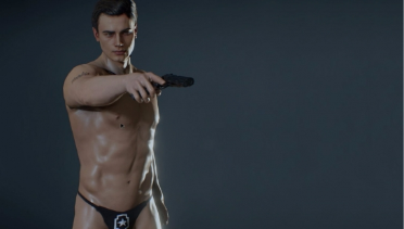 Sexy Leon in thong