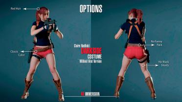 Claire Redfield Darkside Costume-No Vest
