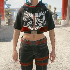 V hooded top