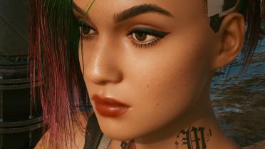 Judy's face is beautified-4K skin tone makeup and eyebrows