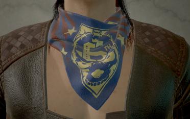 Men's V neck scarf