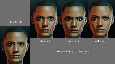Darker skin tone