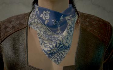 Men's V neck scarf
