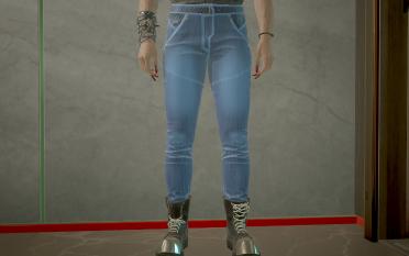 V's skinny jeans