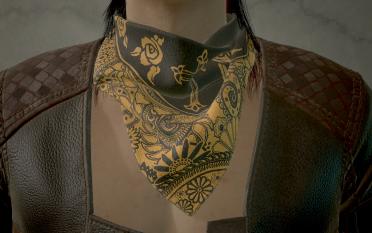 Men's V neck scarf
