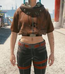 V hooded top