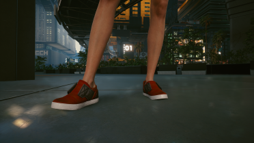 Mini skirt and sneakers