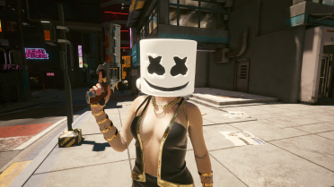 Marshmello multicolor helmet
