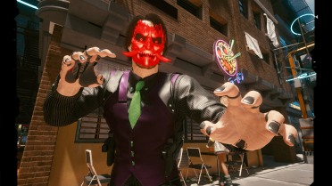 Glowing Oni Mask