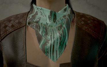 Men's V neck scarf