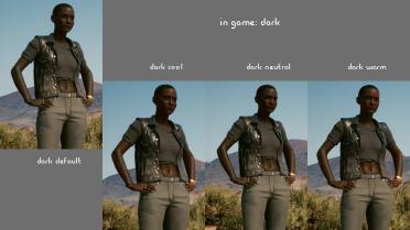 Darker skin tone