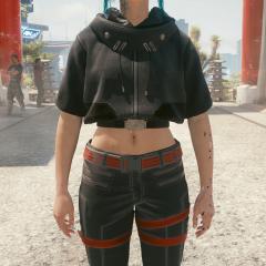 V hooded top