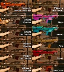 Iconic weapon texture swap