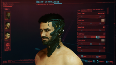 Men's V new hairstyles and modifications