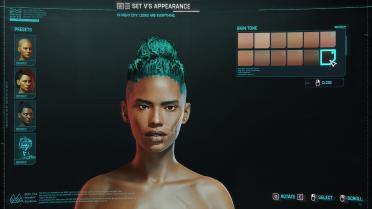 Darker skin tone