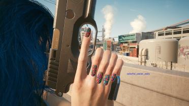 Female V nail texture