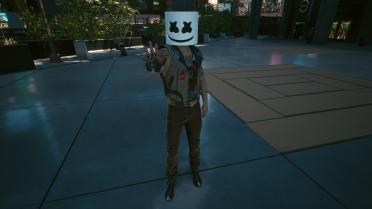 Marshmello multicolor helmet