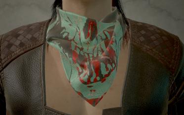 Men's V neck scarf