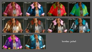 Lots of clothing color variants