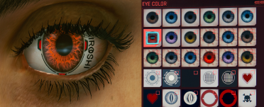Rogue's eyes and makeover details