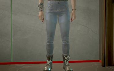 V's skinny jeans