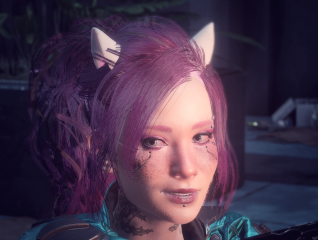 Cute ears of female V
