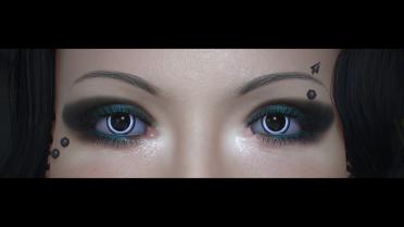 Kala's artistic eyebrows