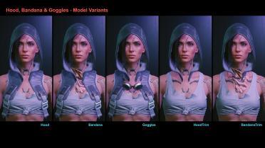 Ghost hood with hair