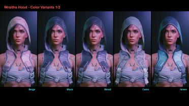 Ghost hood with hair